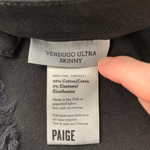 Paige Jeans Black Distressed Size 28 - Picture 12 of 12